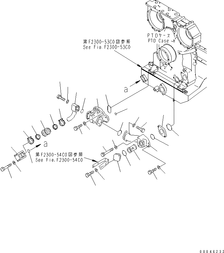 Схема запчастей Komatsu D375A-5 - СИЛОВАЯ ПЕРЕДАЧА (ВОЗВРАТ. ТРУБЫ) СИЛОВАЯ ПЕРЕДАЧА И КОНЕЧНАЯ ПЕРЕДАЧА
