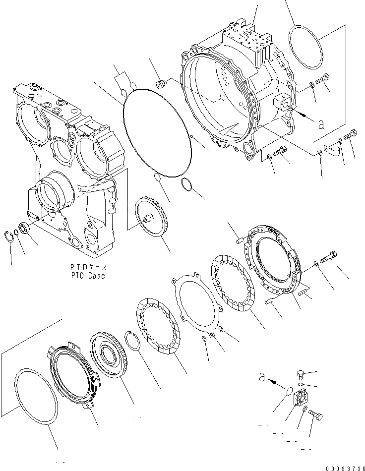 Схема запчастей Komatsu D375A-5 - ГИДРОТРАНСФОРМАТОР (ЗАДН. ЧАСТЬ И ПРОДУВОЧН. НАСОС) СИЛОВАЯ ПЕРЕДАЧА И КОНЕЧНАЯ ПЕРЕДАЧА