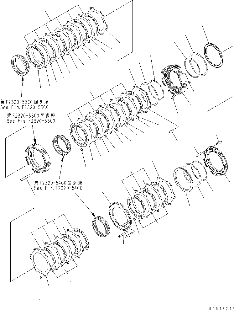 Схема запчастей Komatsu D375A-5 - ТРАНСМИССИЯ (КОЖУХ) (/) СИЛОВАЯ ПЕРЕДАЧА И КОНЕЧНАЯ ПЕРЕДАЧА