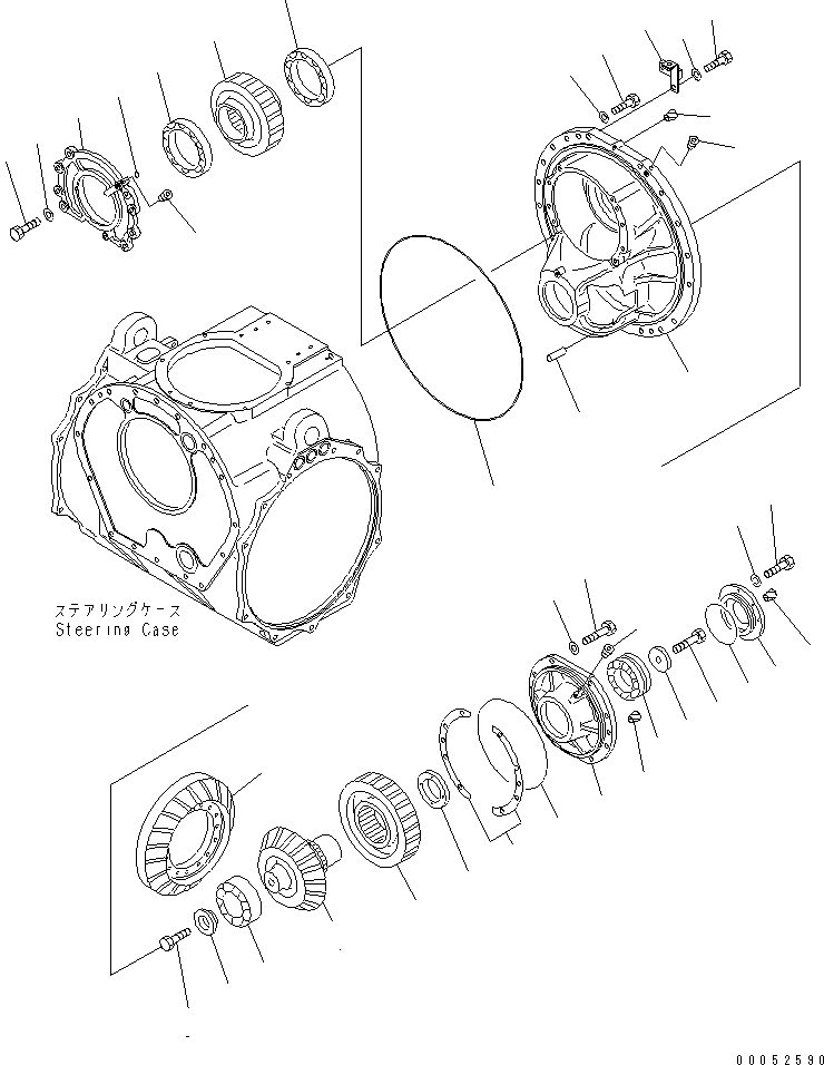 Схема запчастей Komatsu D375A-5 - РУЛЕВ. УПРАВЛЕНИЕ (ПЕРЕДАЧА И ШЕСТЕРНЯ) (С VHMS) СИЛОВАЯ ПЕРЕДАЧА И КОНЕЧНАЯ ПЕРЕДАЧА