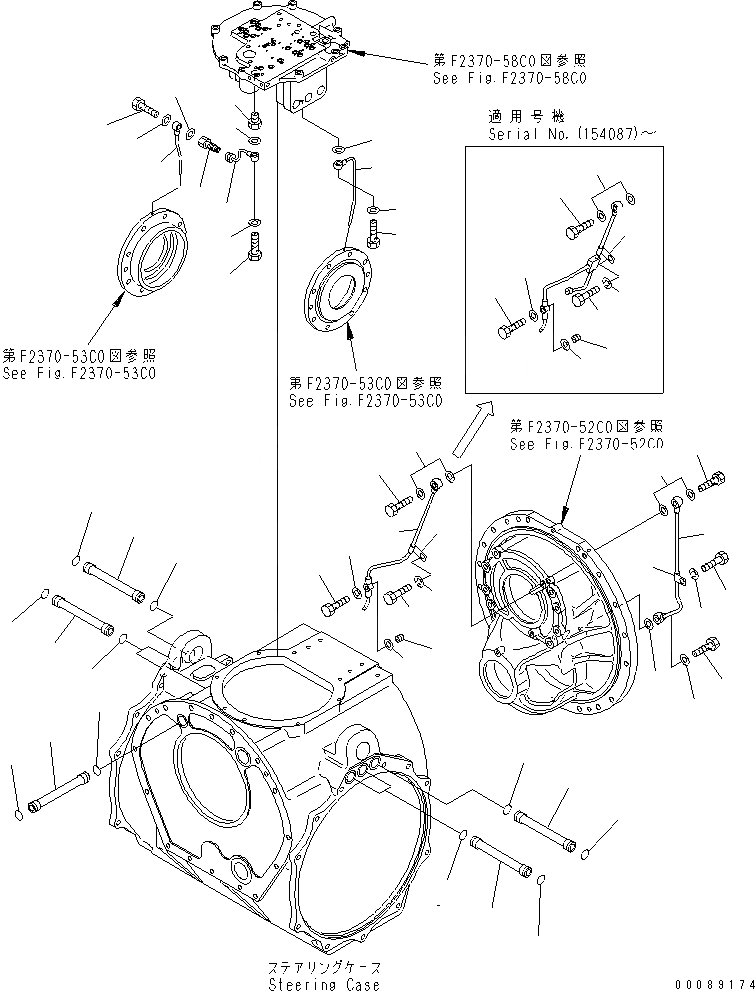 Схема запчастей Komatsu D375A-5 - РУЛЕВ. УПРАВЛЕНИЕ (РУЛЕВ. УПРАВЛЕНИЕ И ТОРМОЗНАЯ ГИДРОЛИНИЯ) СИЛОВАЯ ПЕРЕДАЧА И КОНЕЧНАЯ ПЕРЕДАЧА
