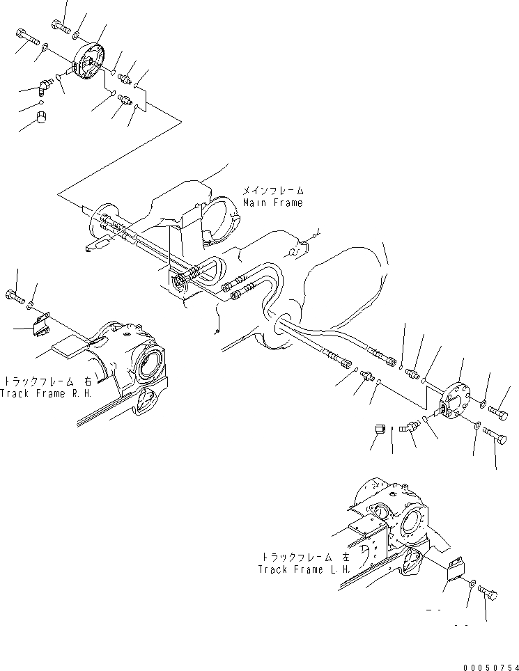 Схема запчастей Komatsu D375A-5 - ПЕРЕКОС. ОТВАЛА ЛИНИЯ (ДЛЯ ОТВАЛА С ДВОЙН. ПЕРЕКОСОМ) (ПАТРУБОК И COVER)(№-9) ГИДРАВЛИКА