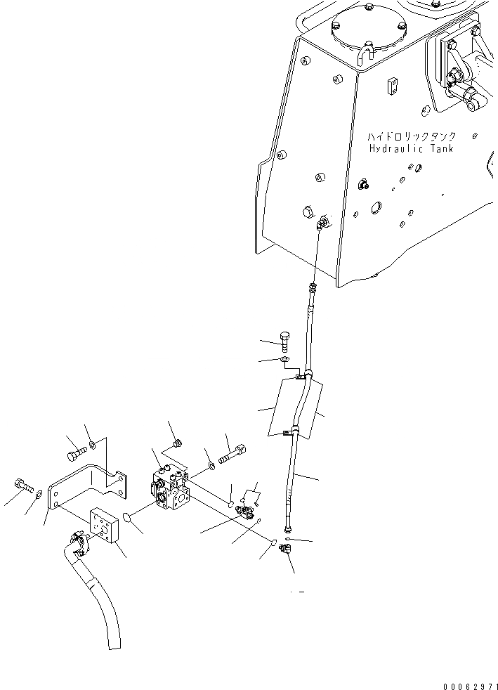 Схема запчастей Komatsu D375A-5 - ПРИВОД ВЕНТИЛЯТОРА ЛИНИЯ (ГЛАВН. КЛАПАН) ГИДРАВЛИКА