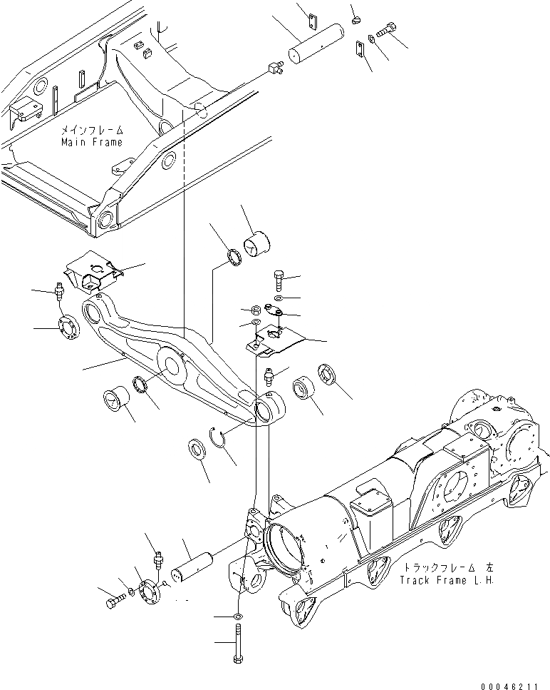 Схема запчастей Komatsu D375A-5 - БАЛКА БАЛАНСИРА И ПОВОРОТН. ШКВОРЕНЬ (БАЛКА БАЛАНСИРА)(№-9) ОСНОВН. РАМА И КОМПОНЕНТЫ