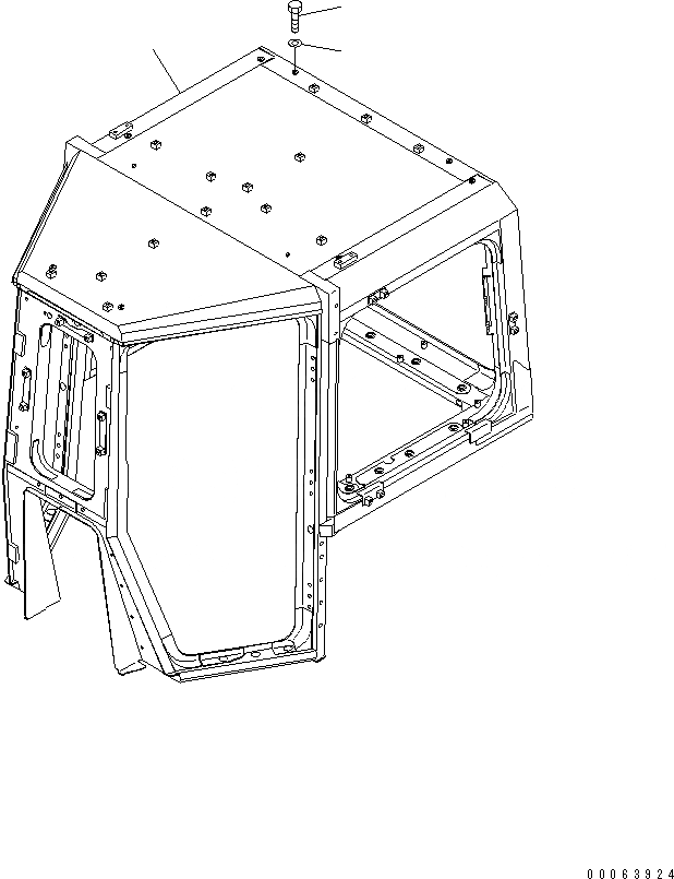 Схема запчастей Komatsu D375A-5 - КОРПУС КАБИНЫ (ВЫС. УСИЛ. PSI СТЕКЛА) КАБИНА ОПЕРАТОРА И СИСТЕМА УПРАВЛЕНИЯ
