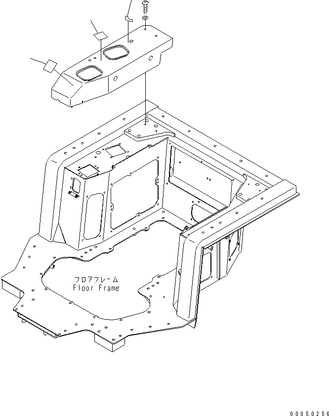 Схема запчастей Komatsu D375A-5 - ОСНОВН. КОНСТРУКЦИЯ (ПЛАСТИНА) (ДЛЯ ОТВАЛА С ПЕРЕКОСОМ) КАБИНА ОПЕРАТОРА И СИСТЕМА УПРАВЛЕНИЯ