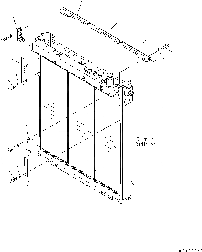 Схема запчастей Komatsu D375A-5 - ЗАЩИТА РАДИАТОРА (WIND BREAK)(№9-) ЧАСТИ КОРПУСА