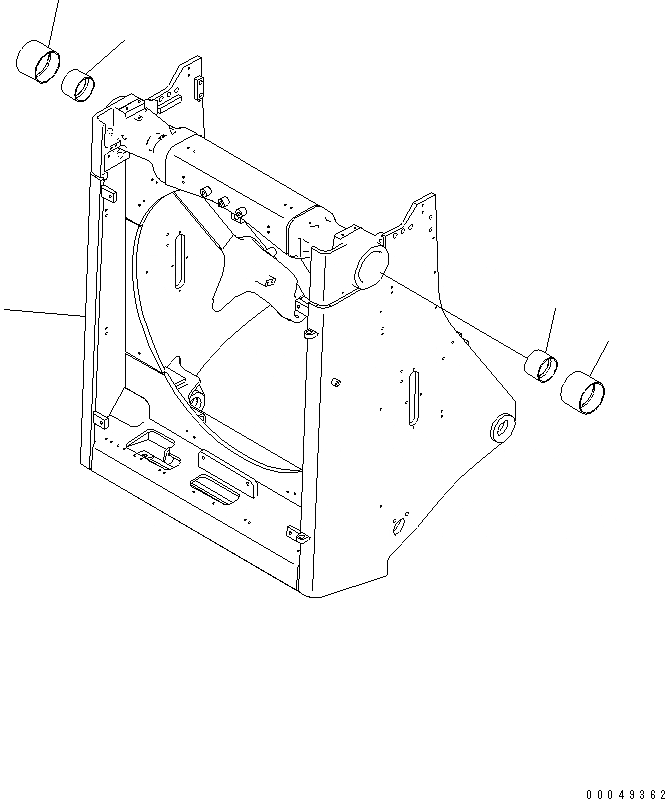 Схема запчастей Komatsu D375A-5 - ЗАЩИТА РАДИАТОРА ЧАСТИ КОРПУСА