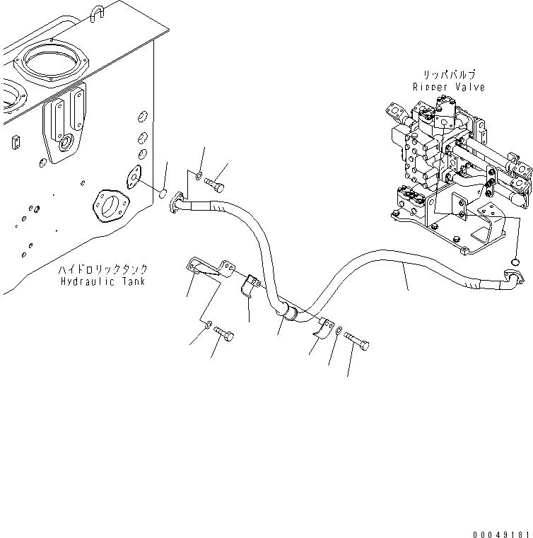 Схема запчастей Komatsu D375A-5 - КРЫЛО (РЫХЛИТЕЛЬ ЛИНИЯ) ЧАСТИ КОРПУСА