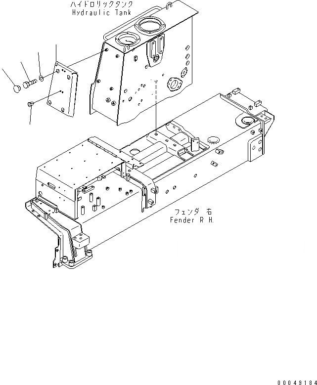 Схема запчастей Komatsu D375A-5 - КРЫЛО (КОРПУС) (ДЛЯ ОГНЕТУШИТЕЛЬ) ЧАСТИ КОРПУСА