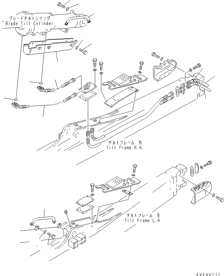 Схема запчастей Komatsu D375A-5 - ПЕРЕКОС. ОТВАЛА ТРУБЫ (ДЛЯ ОДИНОЧН. НАКЛОН. НАКЛОНЯЕМ. ОТВАЛ) РАБОЧЕЕ ОБОРУДОВАНИЕ