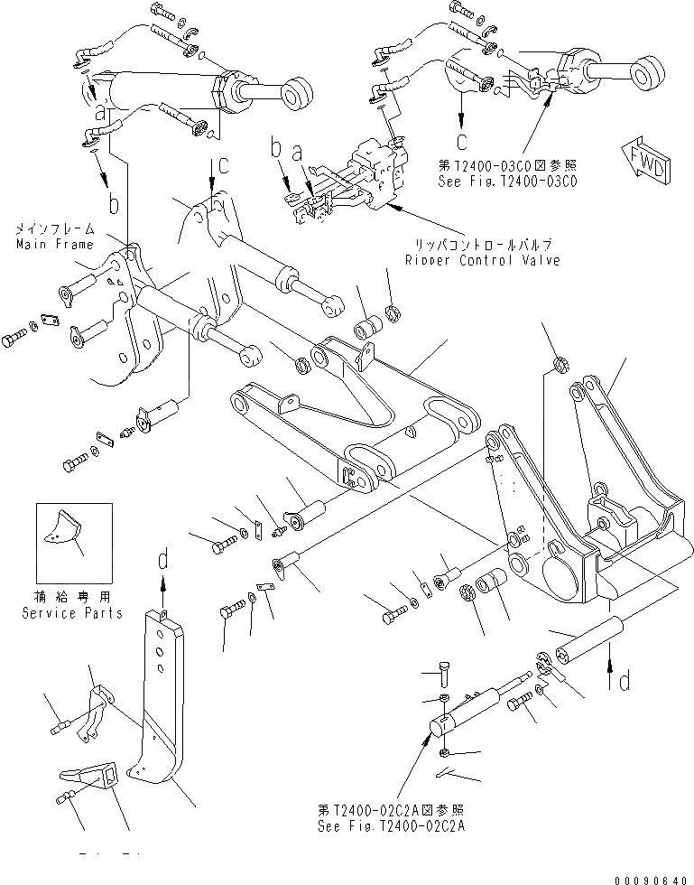 Схема запчастей Komatsu D375A-5 - РЫХЛИТЕЛЬ (BEAM И РУКОЯТЬ) (ДЛЯ ГИГАНТСК. РЫХЛИТ) (УСИЛ. ТИП)(№-) РАБОЧЕЕ ОБОРУДОВАНИЕ