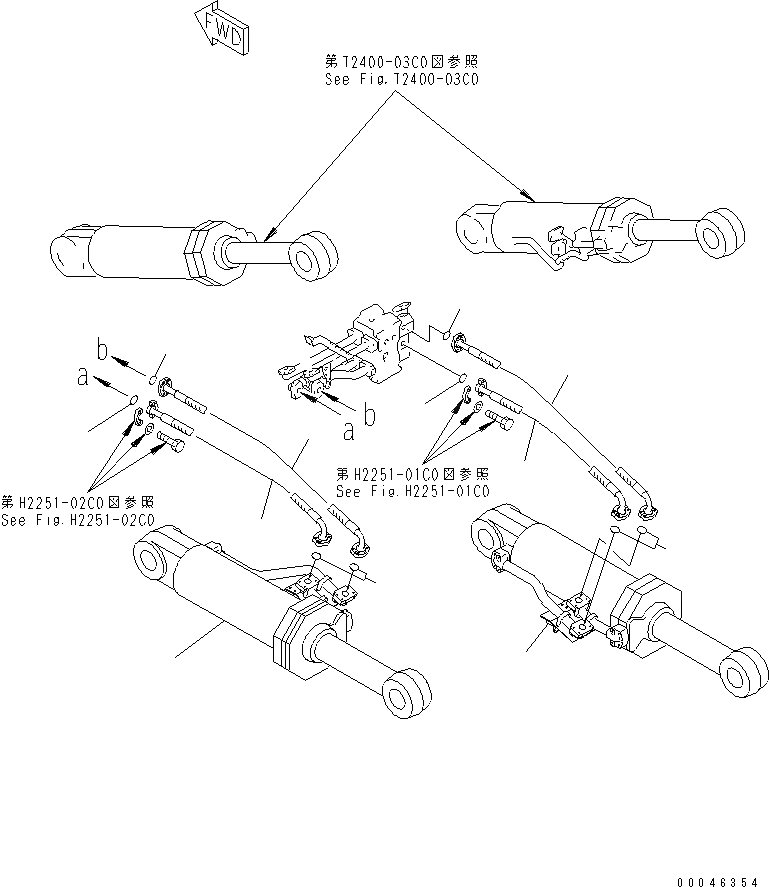 Схема запчастей Komatsu D375A-5 - РЫХЛИТЕЛЬ ГИДРОЦИЛИНДР ПОДЪЕМА И ТРУБЫ (ДЛЯ РЕГУЛИР. ТИП)(№-) РАБОЧЕЕ ОБОРУДОВАНИЕ