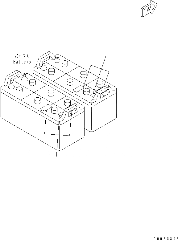 Схема запчастей Komatsu D375A-5 - МАРКИРОВКА (АККУМУЛЯТОР) (АНГЛ.) (ДЛЯ АВСТРАЛИИ) МАРКИРОВКА