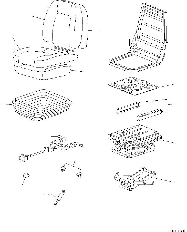 Схема запчастей Komatsu D375A-5 - СИДЕНЬЕ ОПЕРАТОРА (ТКАНЬ) (НАКЛОН.) ОСНОВН. КОМПОНЕНТЫ И РЕМКОМПЛЕКТЫ