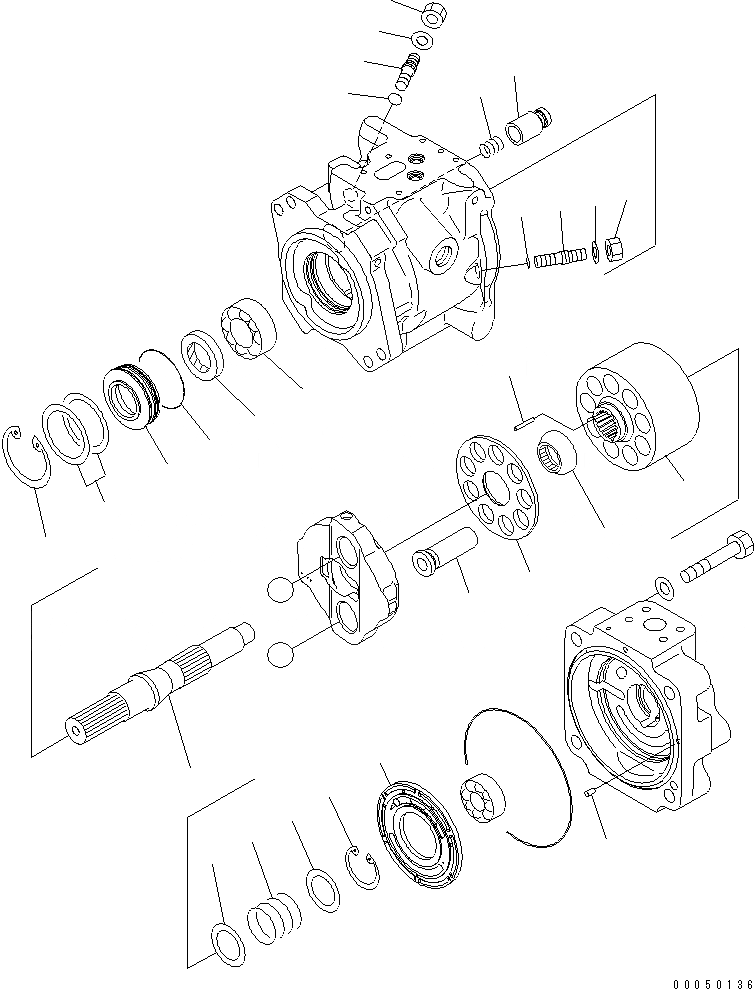 Схема запчастей Komatsu D375A-5 - НАСОС ВЕНТИЛЯТОРА (/) ОСНОВН. КОМПОНЕНТЫ И РЕМКОМПЛЕКТЫ