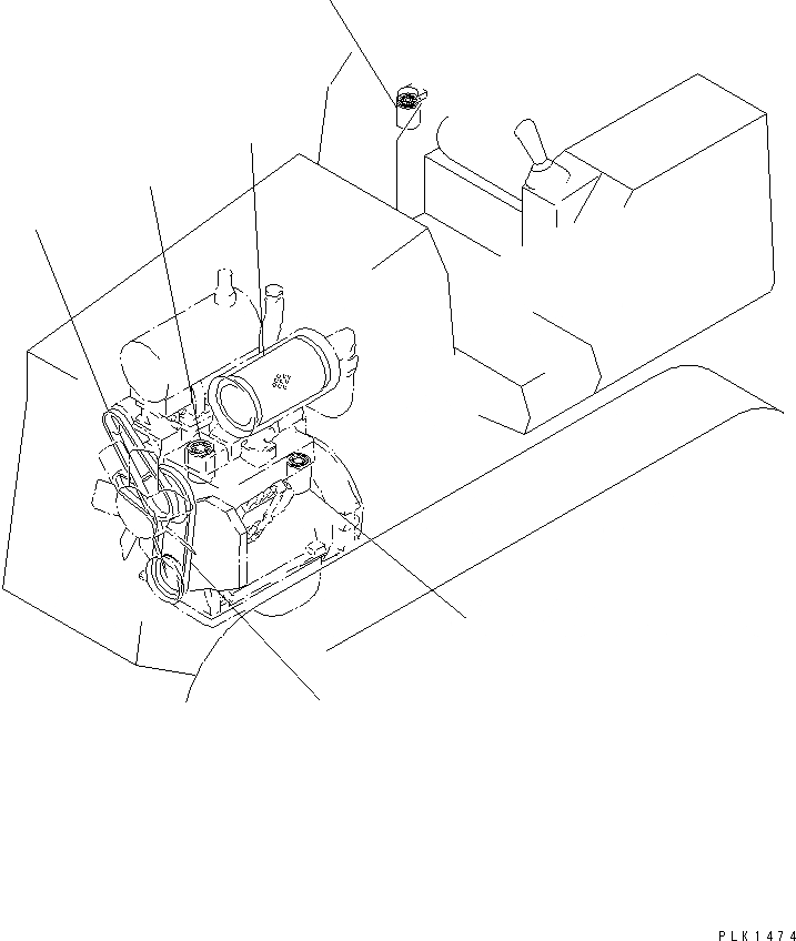 Схема запчастей Komatsu D37A-5 - ЭЛЕМЕНТ И V-РЕМЕНЬ(№7-) ЧАСТИ BOOK