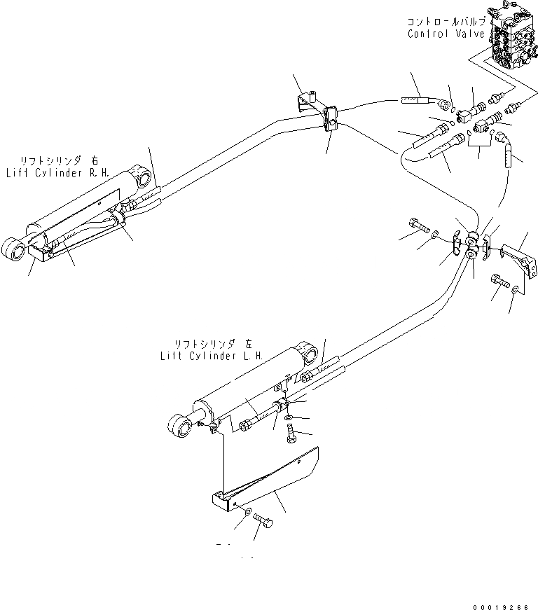 Схема запчастей Komatsu D37EX-21A-M - ЛИНИЯ ГИДРОЦИЛИНДРА ПОДЪЕМА (ШЛАНГИ) ГИДРАВЛИКА