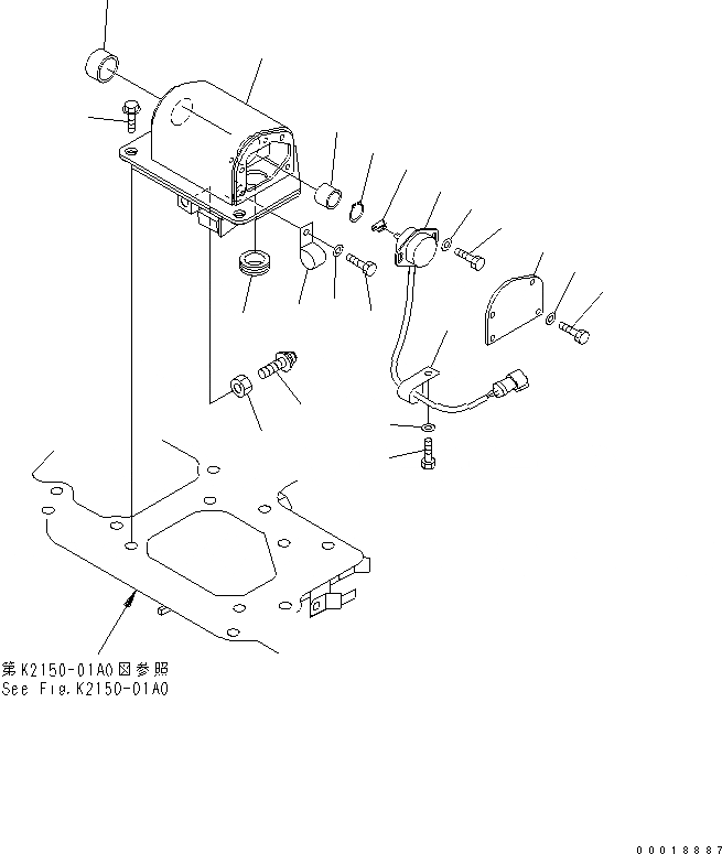 Схема запчастей Komatsu D37EX-21A-M - ЦЕНТР. ПОЛ (ПЕДАЛЬ ТОРМОЗА /) КАБИНА ОПЕРАТОРА И СИСТЕМА УПРАВЛЕНИЯ