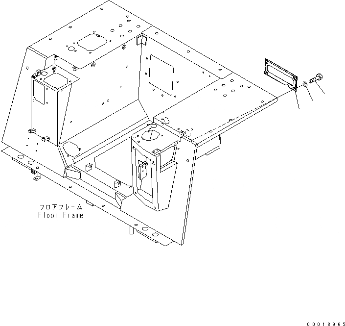Схема запчастей Komatsu D37EX-21A-M - ПОКРЫТИЕ ПОЛА (ДЛЯ КОНДИЦ.DTIONER) ЧАСТИ КОРПУСА
