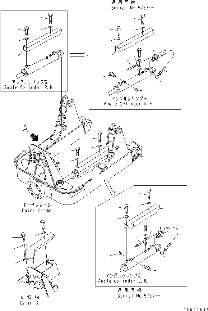 Схема запчастей Komatsu D37EX-21A - DOZER МАСЛ. ЛИНИЯ (COVER) (PAT) РАБОЧЕЕ ОБОРУДОВАНИЕ