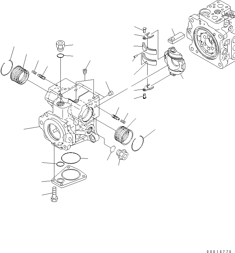 Схема запчастей Komatsu D37EX-21 - HST НАСОС (/) ОСНОВН. КОМПОНЕНТЫ И РЕМКОМПЛЕКТЫ