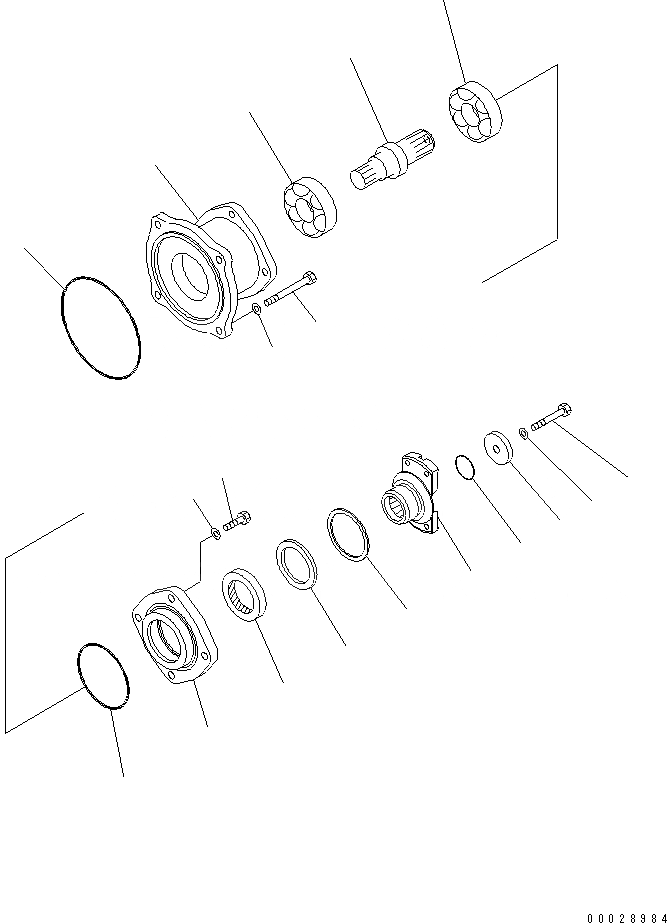 Схема запчастей Komatsu D39EX-21A - ЗАДН. МЕХ-М ОТБОРА МОЩН-ТИ РАБОЧЕЕ ОБОРУДОВАНИЕ