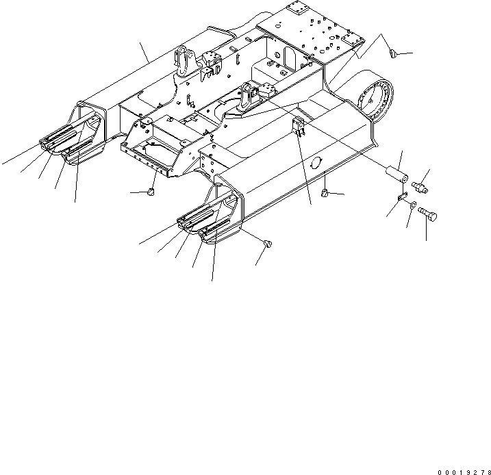 Схема запчастей Komatsu D39EX-21A-M - РАМА ОСНОВН. РАМА И КОМПОНЕНТЫ