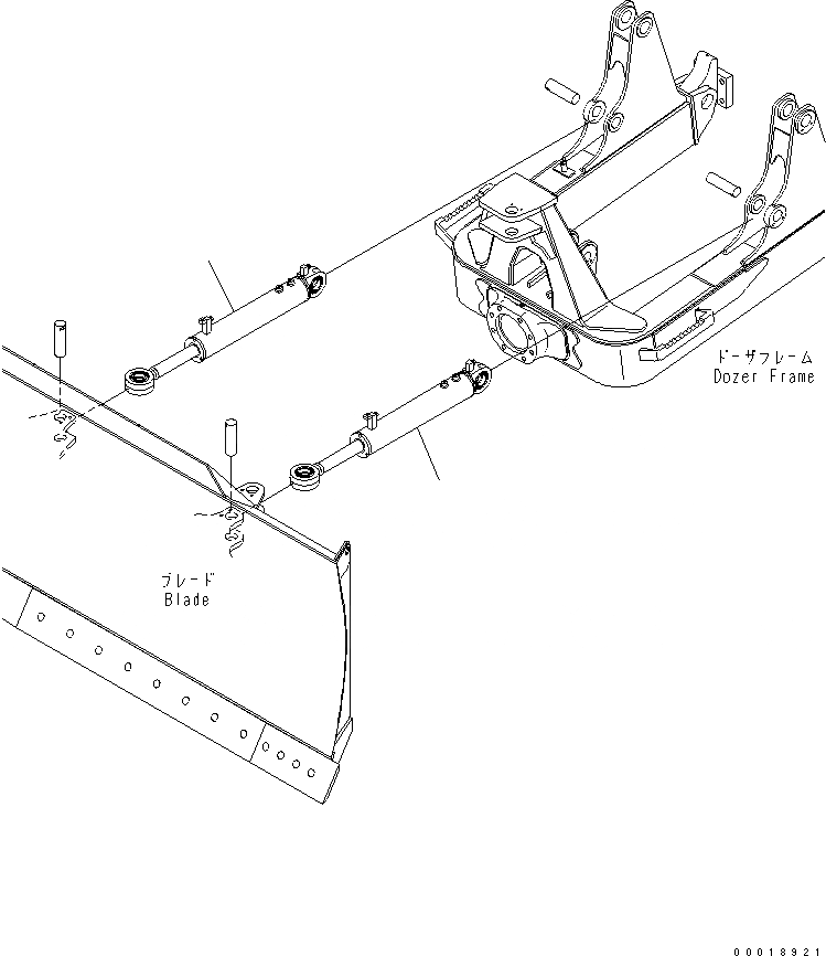 Схема запчастей Komatsu D39EX-21A-M - ЦИЛИНДР НАКЛОНА (PAT) РАБОЧЕЕ ОБОРУДОВАНИЕ