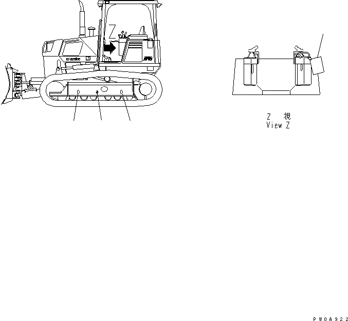 Схема запчастей Komatsu D39EX-21A-M - ЦЕНТР ТЯЖЕСТИ MARK МАРКИРОВКА
