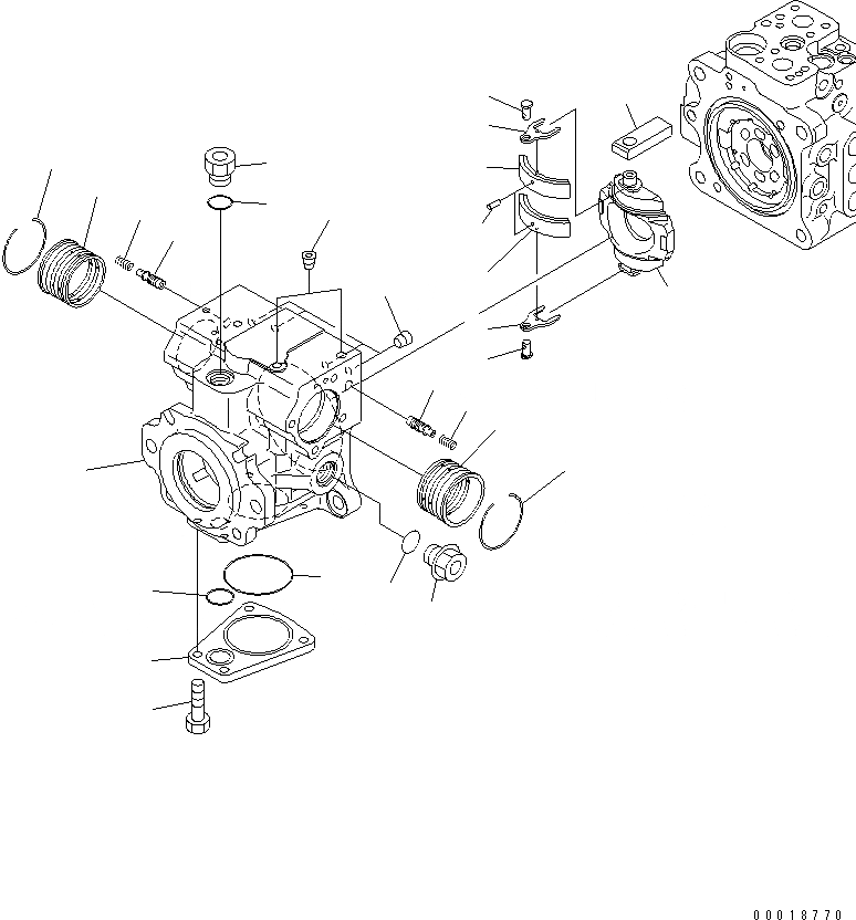 Схема запчастей Komatsu D39EX-21 - HST НАСОС (/) ОСНОВН. КОМПОНЕНТЫ И РЕМКОМПЛЕКТЫ