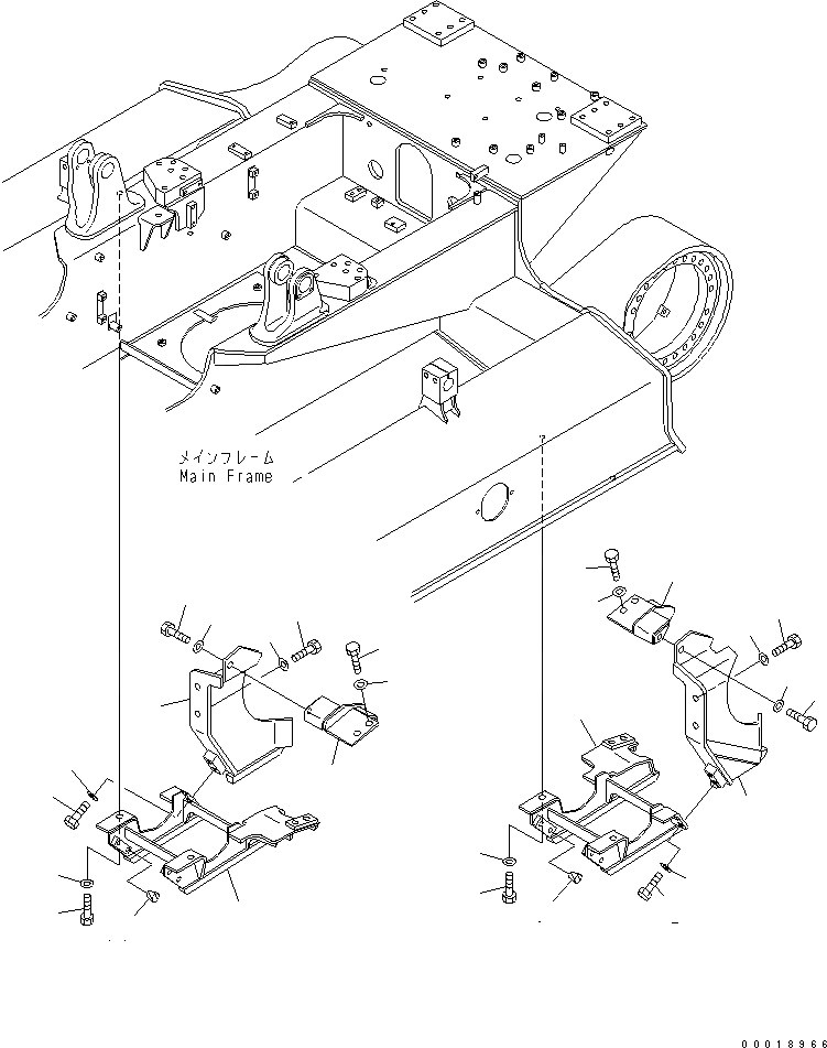 Схема запчастей Komatsu D39PX-21A - ЗАЩИТА КАТКОВ ХОДОВАЯ