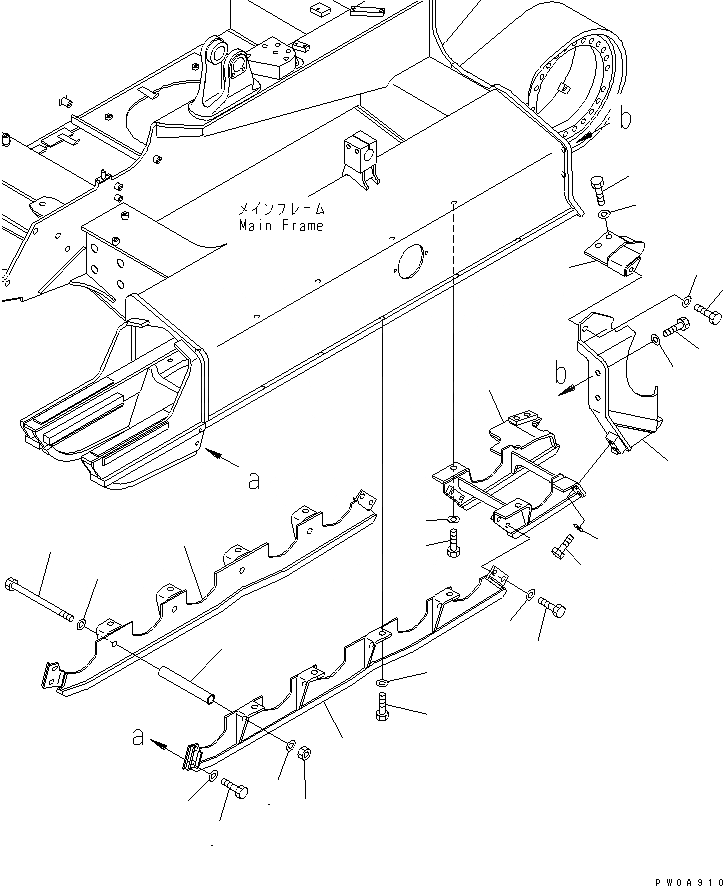 Схема запчастей Komatsu D39PX-21 - ЗАЩИТА КАТКОВ (ПОЛН. ЗАЩИТА) ХОДОВАЯ
