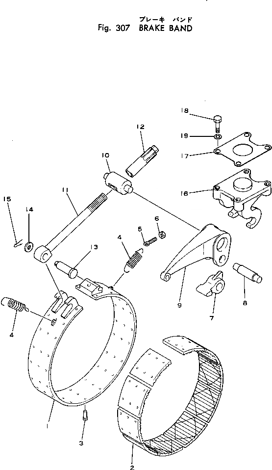 Схема запчастей Komatsu D40A-1 - ТОРМОЗНАЯ ЛЕНТА СИСТЕМАУПРАВЛЕНИЯ ПОВОРОТОМ И КОНЕЧНАЯ ПЕРЕДАЧА