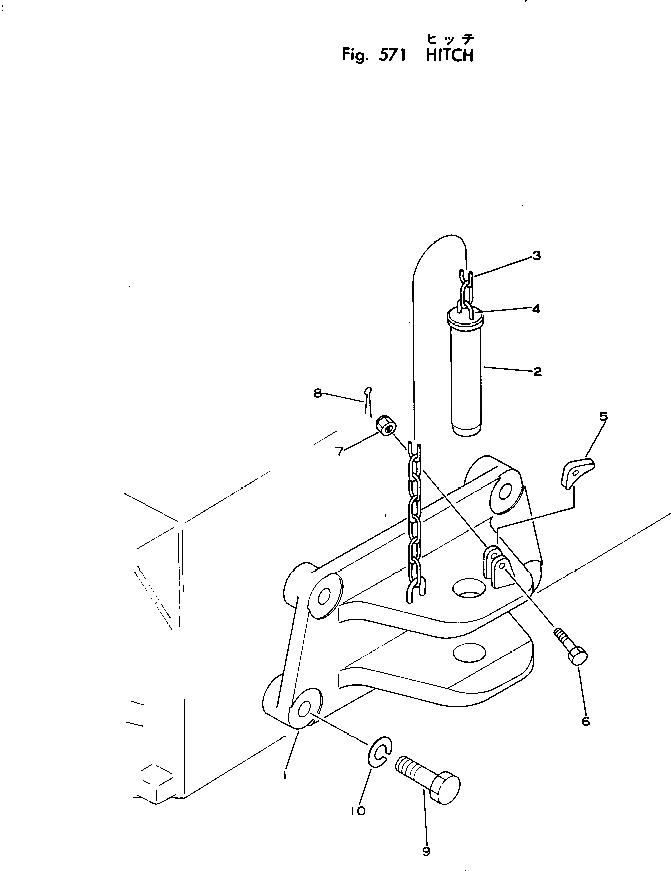 Схема запчастей Komatsu D40A-1 - СЦЕПКА ЧАСТИ КОРПУСА