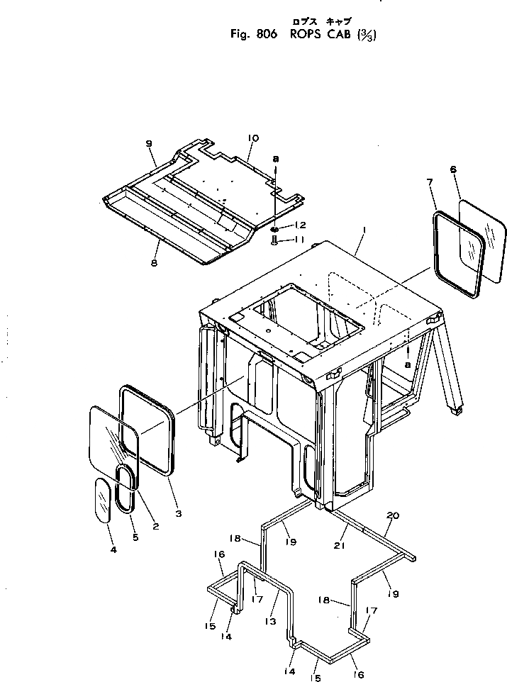 Схема запчастей Komatsu D40A-1 - КАБИНА ROPS (/) ОПЦИОННЫЕ КОМПОНЕНТЫ