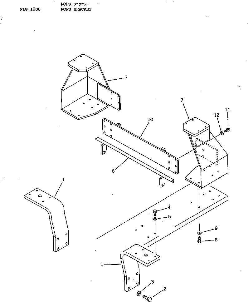 Схема запчастей Komatsu D40A-3 - ROPS КОРПУС ОПЦИОННЫЕ КОМПОНЕНТЫ