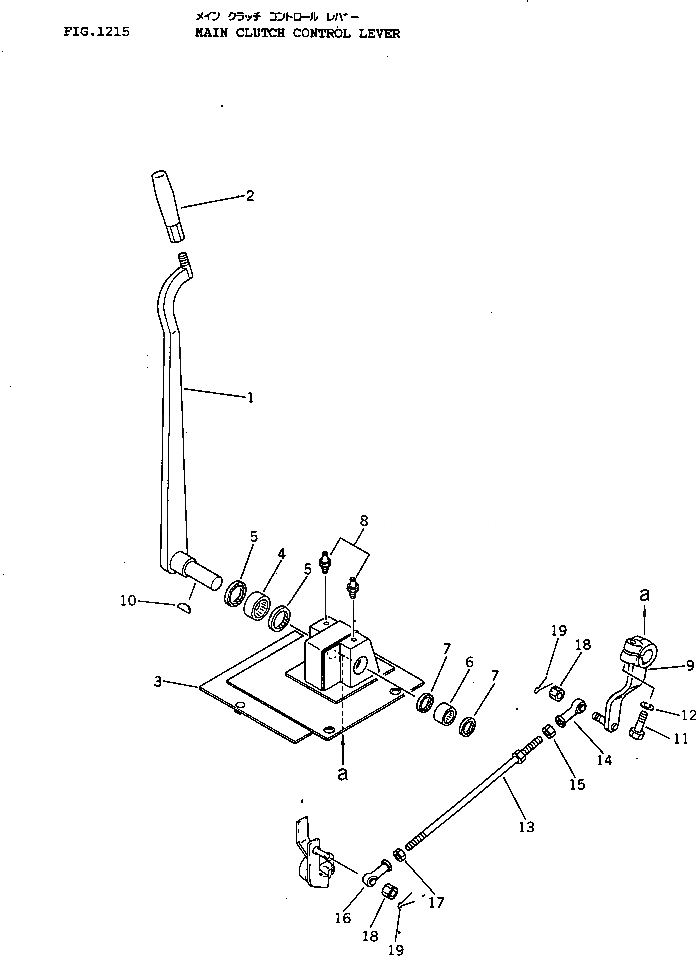 Схема запчастей Komatsu D40A-3 - ОСНОВН. МУФТА РЫЧАГ УПРАВЛ-Я ОСНОВН. МУФТА И ТРАНСМИССИЯ