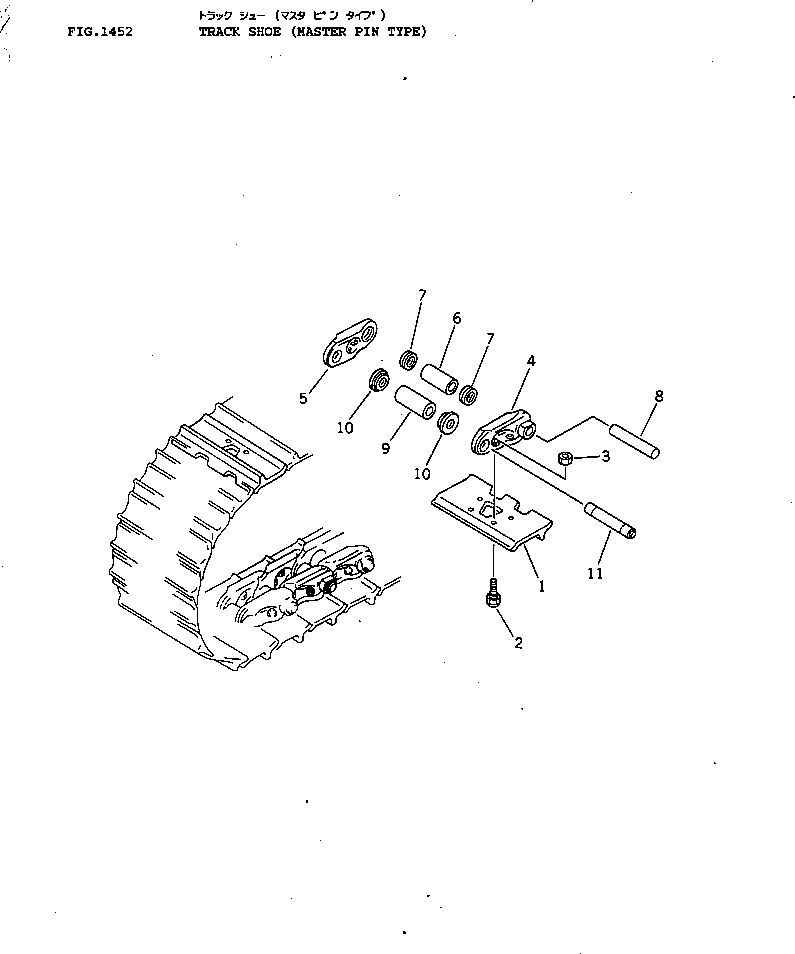 Схема запчастей Komatsu D40AM-3 - ГУСЕНИЦЫ (СО СЦЕПНЫМ ПАЛЬЦЕМ) ГУСЕНИЦЫ