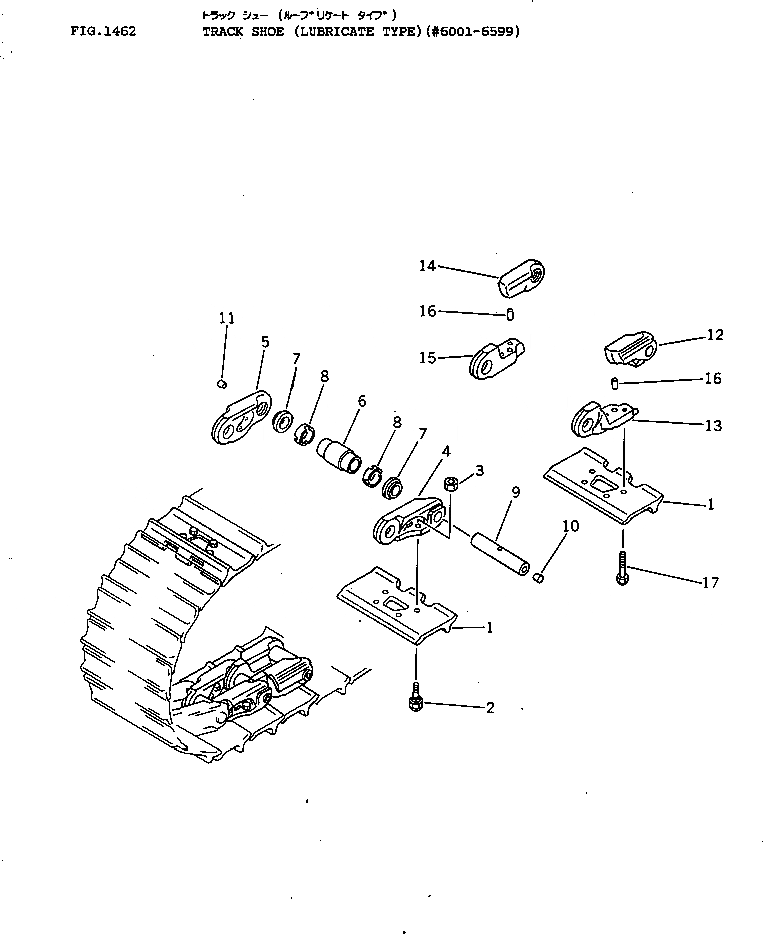 Схема запчастей Komatsu D40AM-3 - ГУСЕНИЦЫ (СМАЗЫВ. ТИПА) (ОДИНОЧН. ГРУНТОЗАЦЕП С ОТВЕРСТИЯМИ)(№-99) ГУСЕНИЦЫ