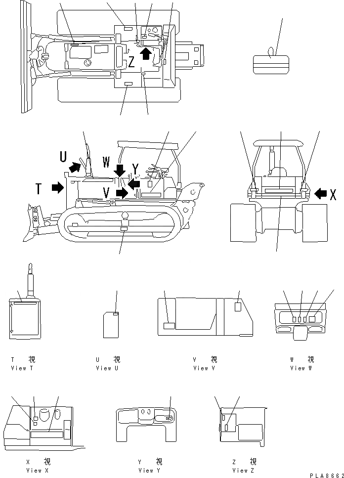 Схема запчастей Komatsu D40AM-5 - МАРКИРОВКА (ЯПОН.)(№7-) МАРКИРОВКА¤ ИНСТРУМЕНТ И РЕМКОМПЛЕКТЫ