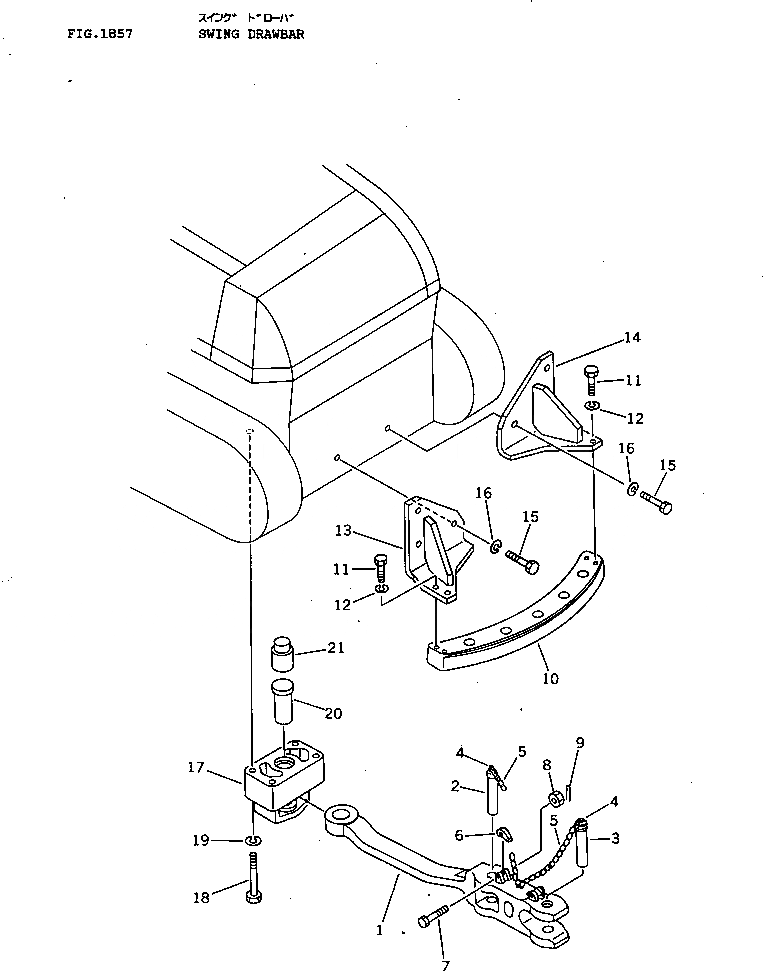 Схема запчастей Komatsu D40P-3 - ПОВОРОТН. СЦЕПНОЕ УСТРОЙСТВО ОПЦИОННЫЕ КОМПОНЕНТЫ
