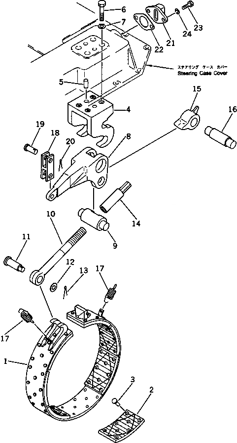 Схема запчастей Komatsu D40P-5 - ТОРМОЗНАЯ ЛЕНТА ОСНОВН. МУФТА¤ ДЕМПФЕР¤ ТРАНСМИССИЯ¤ РУЛЕВ. УПРАВЛЕНИЕ И КОНЕЧНАЯ ПЕРЕДАЧА