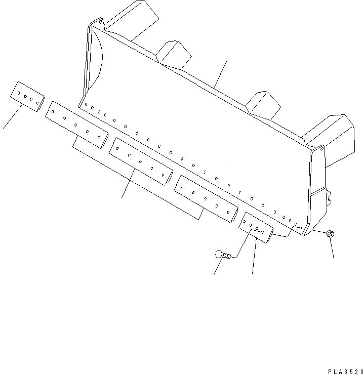 Схема запчастей Komatsu D40P-5 - ПРЯМ. ОТВАЛ ОТВАЛ КАТАЛОГИ ЗЧ