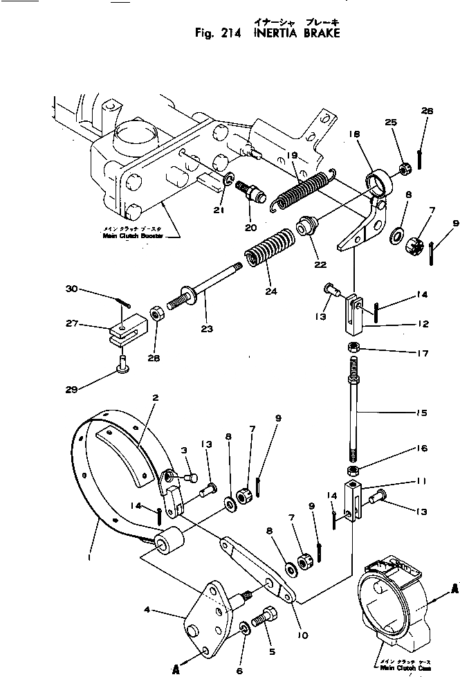 Схема запчастей Komatsu D40PF-1A - INERTIA ТОРМОЗ. ОСНОВН. МУФТА И ТРАНСМИССИЯ