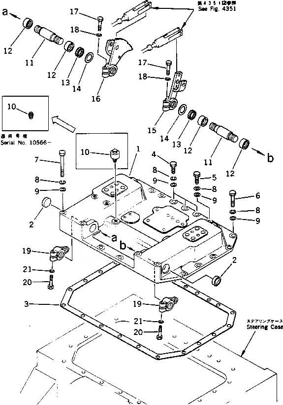 Схема запчастей Komatsu D40PF-5 - РУЛЕВ. УПРАВЛЕНИЕ КОРПУС COVER ОСНОВН. МУФТА¤ ТРАНСМИССИЯ¤ РУЛЕВ. УПРАВЛЕНИЕ И КОНЕЧНАЯ ПЕРЕДАЧА