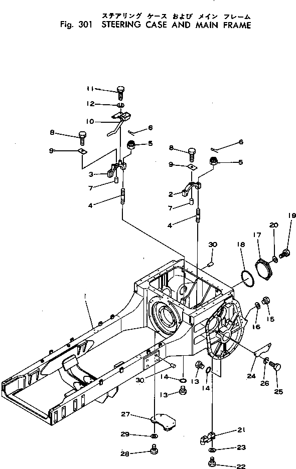 Схема запчастей Komatsu D40PL-1 - КОРПУС БЛОКА УПРАВЛЕНИЯ ПОВОРОТОМ И ОСНОВНАЯ РАМА СИСТЕМАУПРАВЛЕНИЯ ПОВОРОТОМ И КОНЕЧНАЯ ПЕРЕДАЧА
