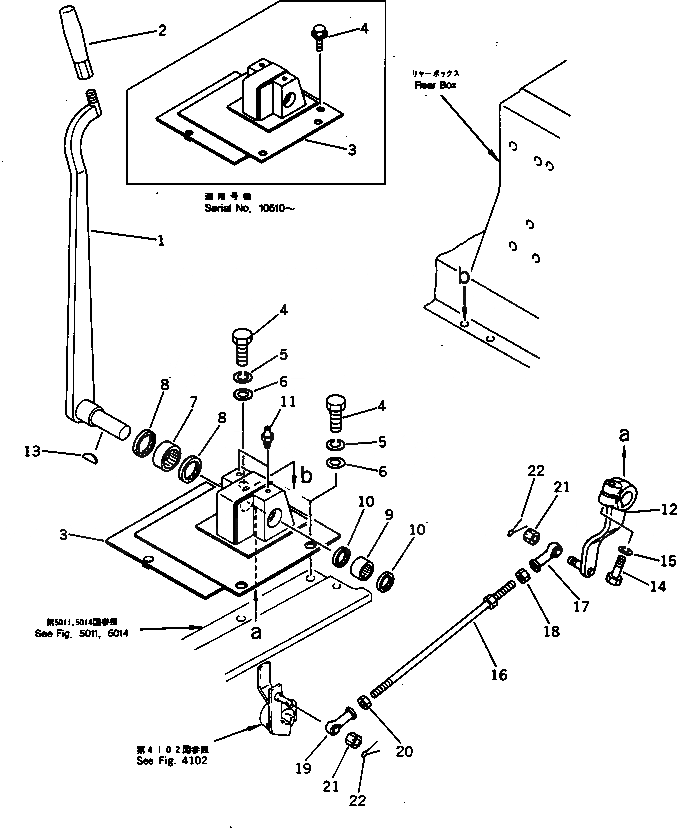 Схема запчастей Komatsu D40PL-5 - ОСНОВН. МУФТА РЫЧАГ УПРАВЛ-Я СИСТЕМА УПРАВЛЕНИЯ