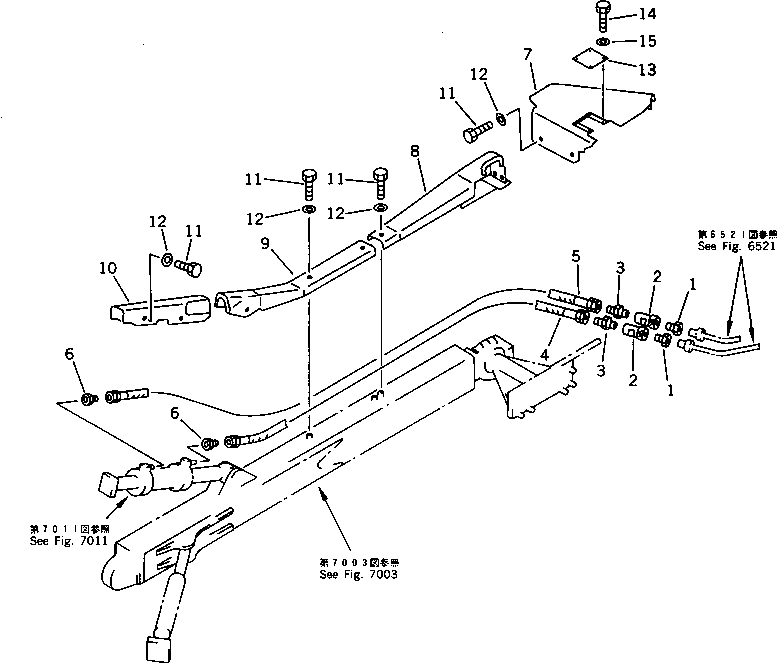 Схема запчастей Komatsu D40PL-5 - ГИДРОЛИНИЯ (ЦИЛИНДР ПЕРЕКОСА ЛИНИЯ) (DOZER ) РАБОЧЕЕ ОБОРУДОВАНИЕ
