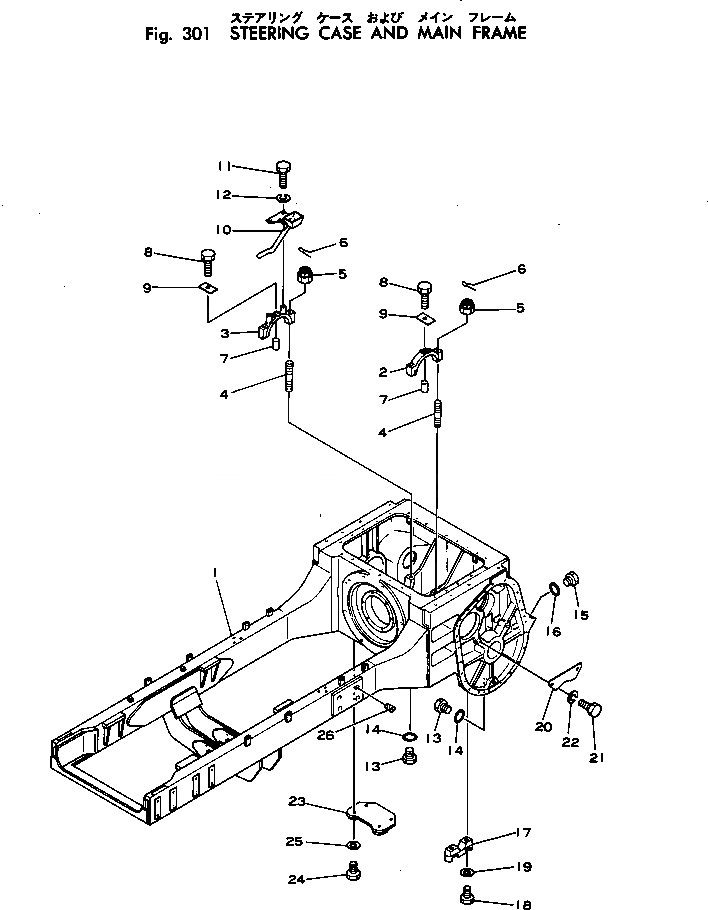 Схема запчастей Komatsu D40PLF-1 - КОРПУС БЛОКА УПРАВЛЕНИЯ ПОВОРОТОМ И ОСНОВНАЯ РАМА СИСТЕМАУПРАВЛЕНИЯ ПОВОРОТОМ И КОНЕЧНАЯ ПЕРЕДАЧА